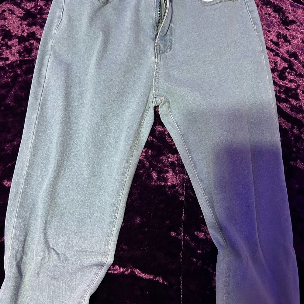 SHEIN Women's Light Blue Skinny Jeans